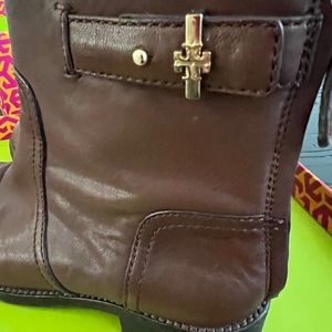 Tory Burch brown leather boots